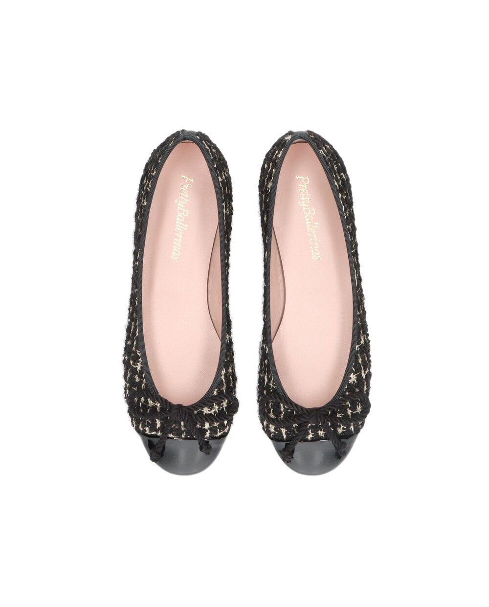 Rosario boucle ballerina - sort/creme